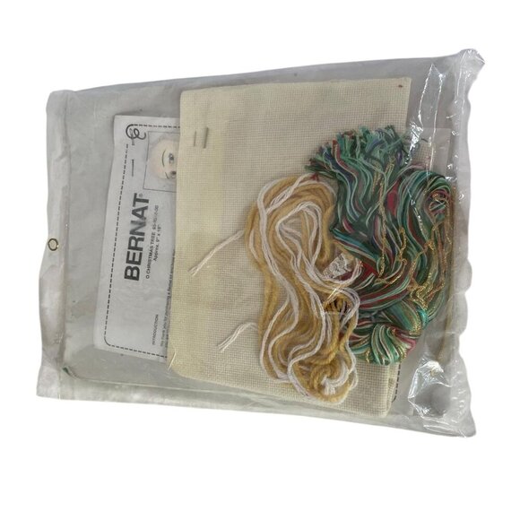 Bernat Angel Face O Christmas Tree Stocking Cross Stitch Kit Holiday Vintage - Picture 3 of 3